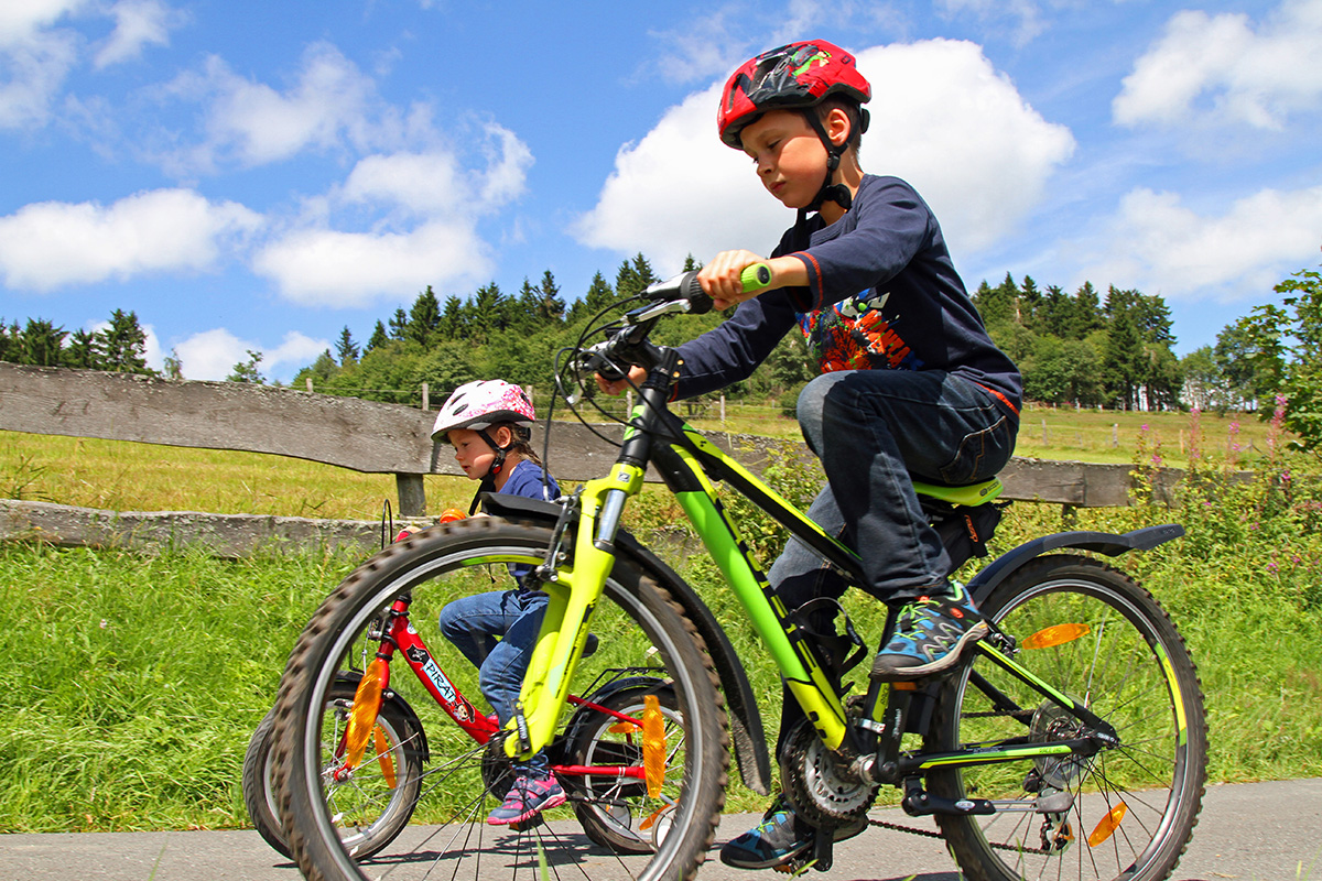 Fietsen in winterberg met de kinderen